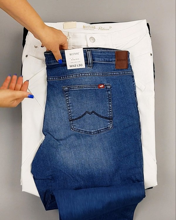 Фотография  935 - Джинсы MUSTANG м/ж#5 кг, ЛОТ №6961 оптом в Москве и Московской области