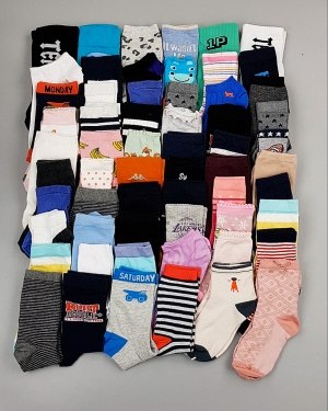 Купить Носки дети СТОК лето#5 кг, ЛОТ №6993 оптом в Москве и Московской области