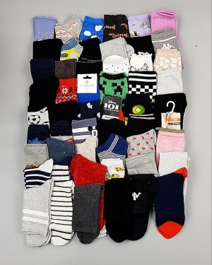 Купить Носки дети СТОК зима#5 кг, ЛОТ №6989 оптом в Москве и Московской области