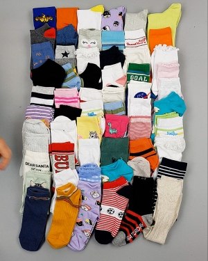 Купить Носки дети СТОК лето#5 кг, ЛОТ №6992 оптом в Москве и Московской области