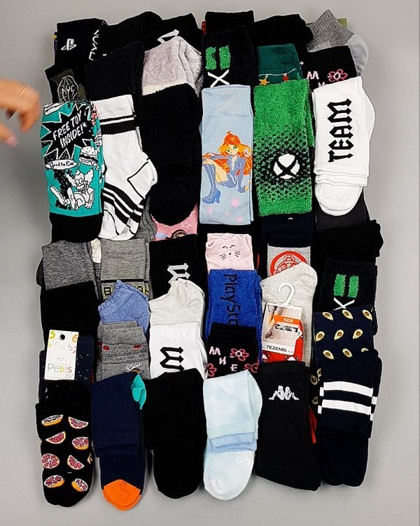 Фотография  823 - Носки дети СТОК зима#5 кг, ЛОТ №6988 оптом в Москве и Московской области