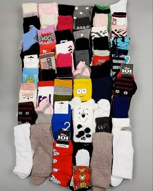 Купить Носки дети СТОК зима#5 кг, ЛОТ №6986 оптом в Москве и Московской области