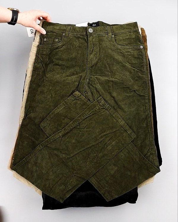 Фотография  129 - Брюки вельветовые м/ж C&A 025#10 кг, ЛОТ №8031 оптом в Москве и Московской области