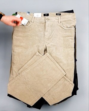 Фотография  996 - Брюки вельветовые м/ж C&A 025#10 кг, ЛОТ №7902 оптом в Москве и Московской области