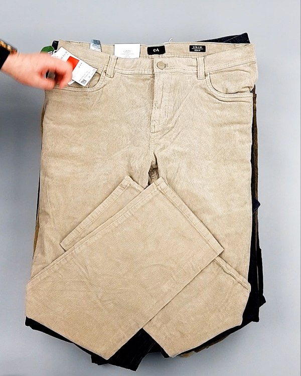 Фотография  553 - Брюки вельветовые м/ж C&A 025#10 кг, ЛОТ №7902 оптом в Москве и Московской области