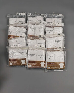 Фотография  817 - Футболка белая муж Корея 085#5 кг оптом в Москве и Московской области