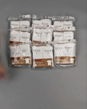 Фотография  464 - Футболка белая муж Корея 085#5 кг оптом в Москве и Московской области